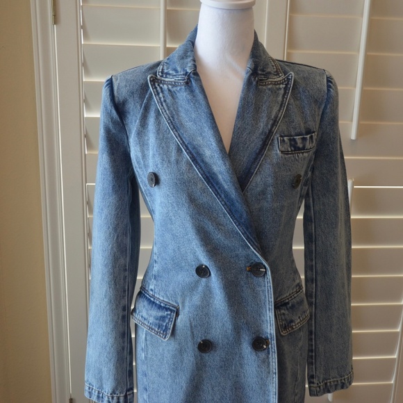 Avec Les Filles Denim Trench Coat - Picture 1 of 10